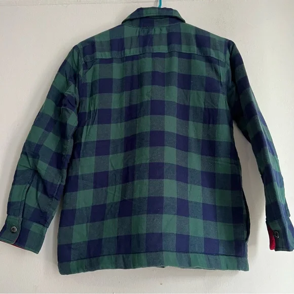 Tommy Bahama Flannel Shirt Jacket Boys X-LARGE 14 sherpa lined Shacket plaid
